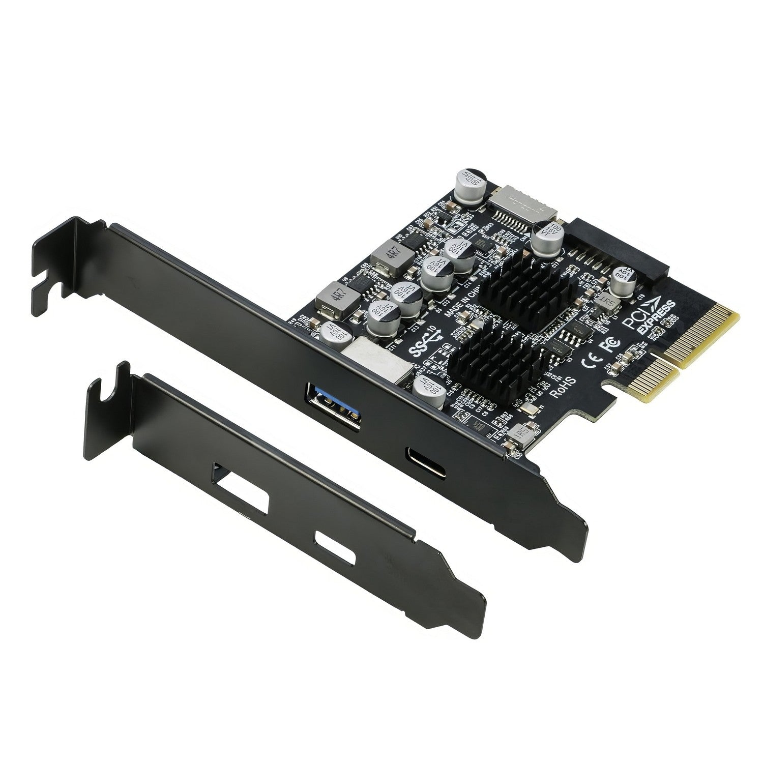 Simplecom EC315 PCIe x4 to 4-Port USB 3.2 Gen II 10Gbps Type-C and Type-A with Front Panel USB 3.0 and USB-C Key-A Expansion Card Simplecom EC315 PCIe x4 to 4-Port USB 3.2 Gen II 10Gbps Type-C and Type-A with Front Panel USB 3.0 and USB-C Key-A Expansion Card